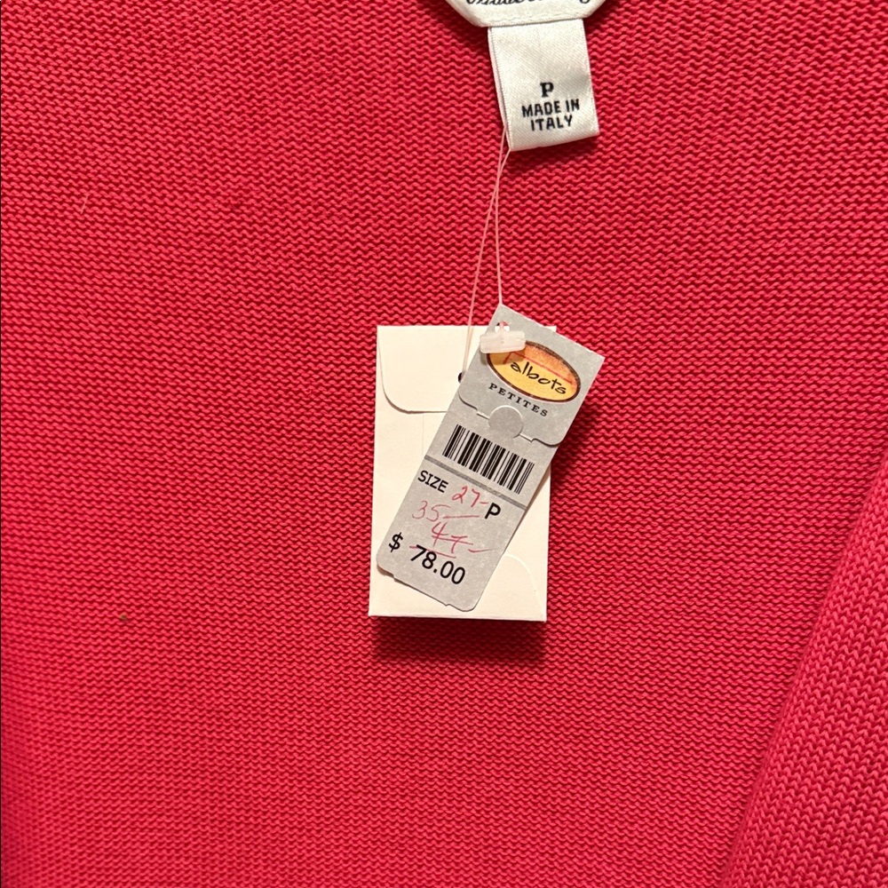 Talbots Pink Open-Front Cardigan - Picture 2 of 2